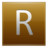 Letter R gold